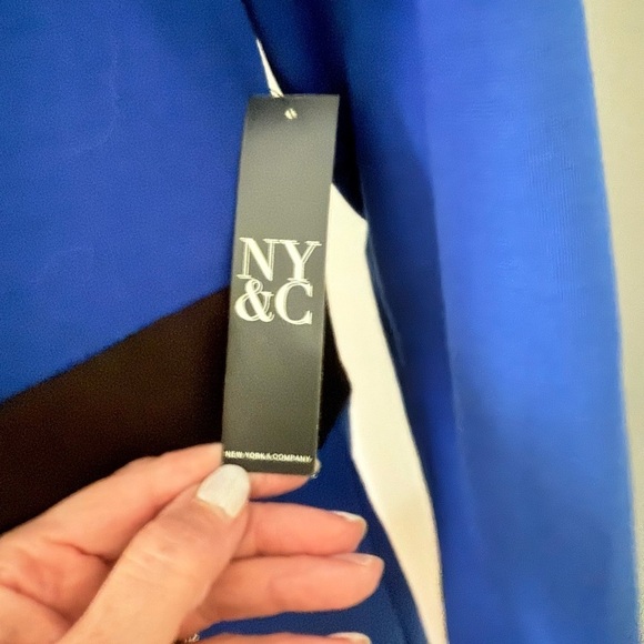 NWT NY & Co black and blue Xl petite dress - Picture 11 of 16